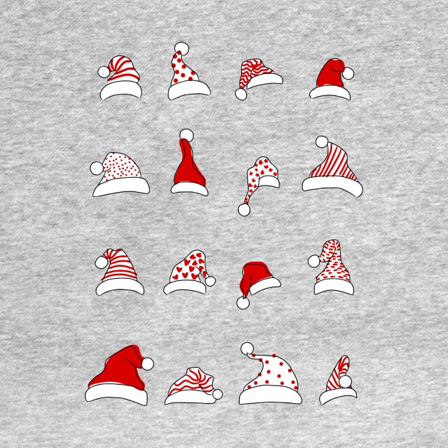 Santa Hats by lowercasev